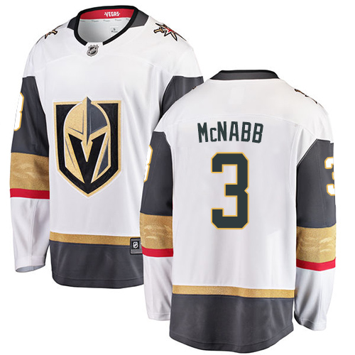 Men Vegas Golden Knights 3 Mcnabb Fanatics Branded Breakaway Home White Adidas NHL Jersey